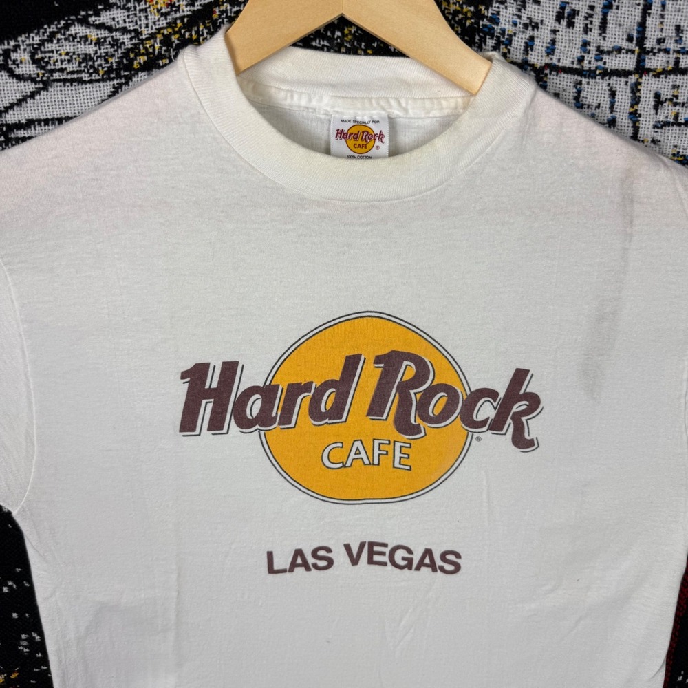 Vintage Hard Rock Cafe Las Vegas T-Shirt White Single Stitch Made in USA Large